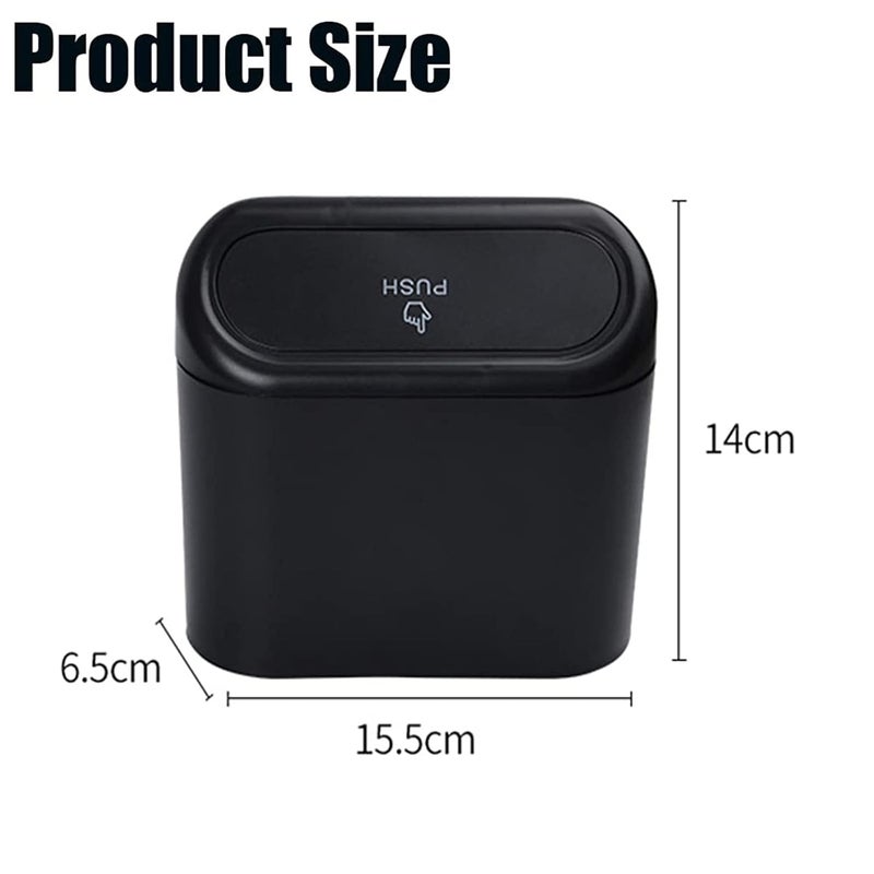 Tulsondai All consumer tier purchase options Car Trash Can with Lid, Mini Universal Vehicle Mini Leakproof Garbage Can Bin with 30pcs Trash Bags，Waterproof Car Bin for Front Back Seat Accessories for Auto Office Home(Black) Hot & cold climate compatible - Image 4