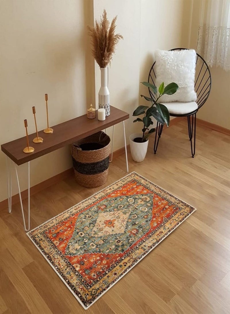 سجادة صغيرة، 40x60 سم سجاد قابل للغسل للمدخل سجاد صغير سجادة متهالكة سجادة أرضية مانعة للانزلاق للغرف الداخلية غرفة النوم المطبخ غرفة المعيشة - Image 5