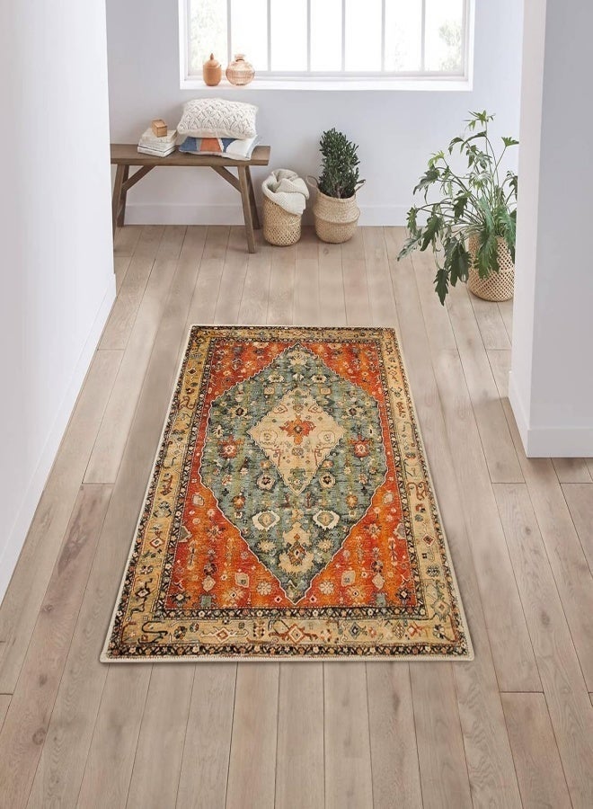 سجادة صغيرة، 40x60 سم سجاد قابل للغسل للمدخل سجاد صغير سجادة متهالكة سجادة أرضية مانعة للانزلاق للغرف الداخلية غرفة النوم المطبخ غرفة المعيشة - Image 4