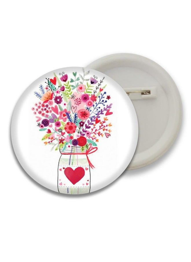 D2c D2C® Plastic Beautiful Designs Round Pin Button Badge - Perfect for Girls, Kids & Women Trendy Design Batches for Bags, Backpacks Ideal Birthday Gift, Party Favor Size 58mm Multicolor Pack of 5  - Image 5