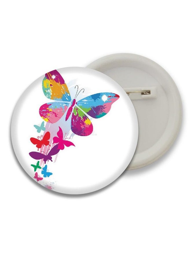 D2c D2C® Plastic Beautiful Designs Round Pin Button Badge - Perfect for Girls, Kids & Women Trendy Design Batches for Bags, Backpacks Ideal Birthday Gift, Party Favor Size 58mm Multicolor Pack of 5  - Image 4