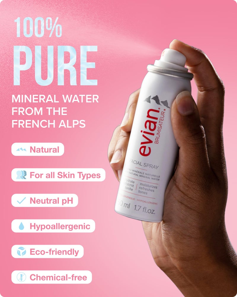Evian رذاذ الوجه من ايفيان 1.7 أونصة - Image 4