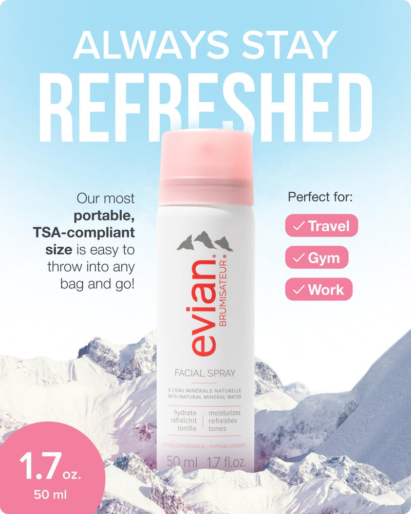Evian رذاذ الوجه من ايفيان 1.7 أونصة - Image 2