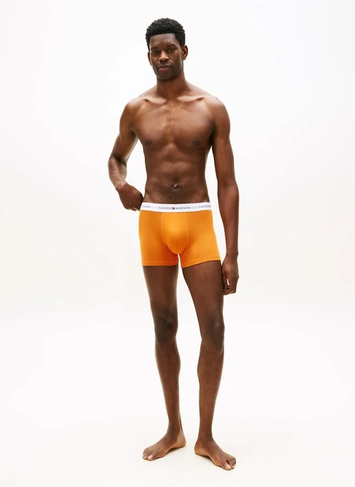TOMMY HILFIGER  3-Pack Signature Repeat Logo Waistband Trunks for Men | Best Price UAE