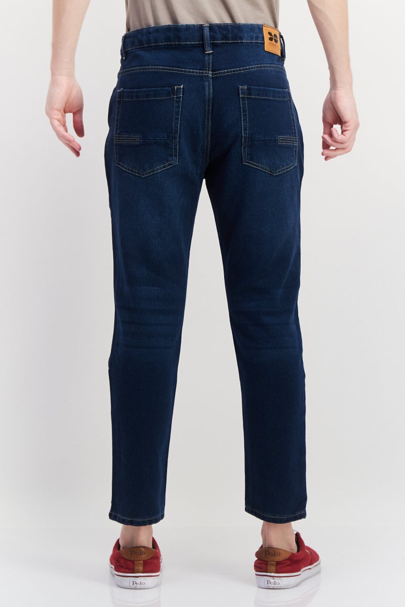 CROSSHATCH جينز ضيق للرجال، مغسول وقابل للتمدد، أزرق - Image 3