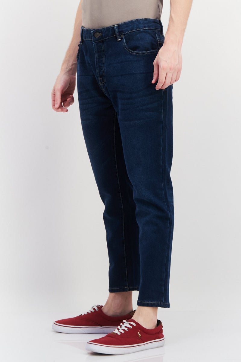 CROSSHATCH جينز ضيق للرجال، مغسول وقابل للتمدد، أزرق - Image 2