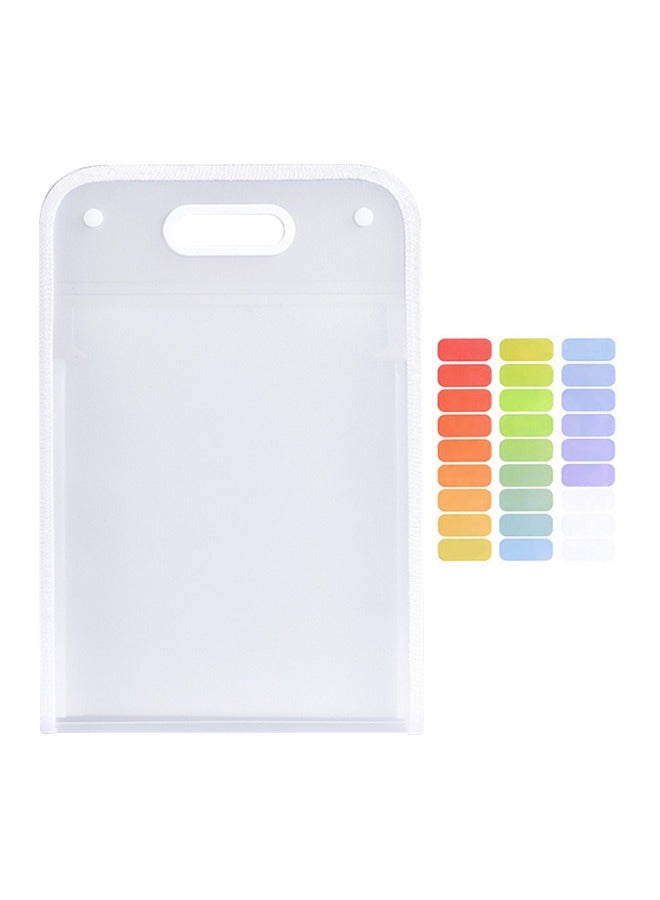 Generic Portable Waterproof Folder, Large Capacity Sandwich Bag Colorful Labels, Suitable for Documents, Certificates, Contracts, Invoices - Image 1
