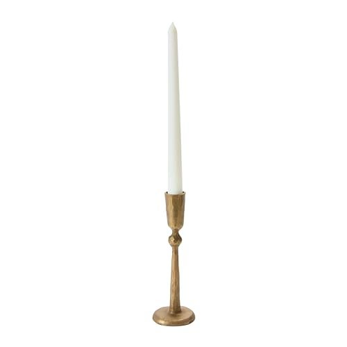 Creative Co-Op Hand-Forged Metal Taper, Antique Brass Finish Candle Holder - Image 1