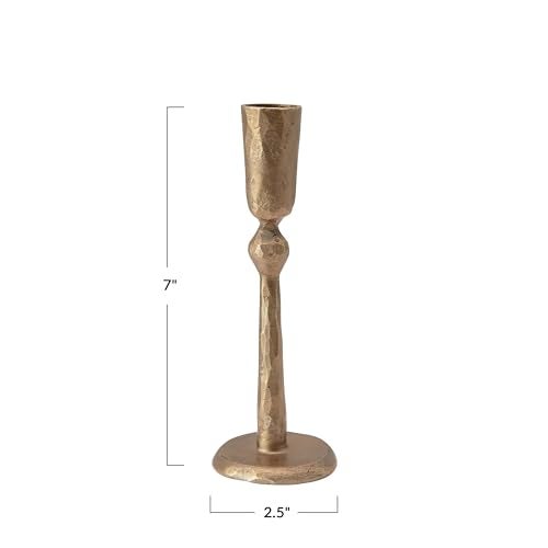 Creative Co-Op Hand-Forged Metal Taper, Antique Brass Finish Candle Holder - Image 2