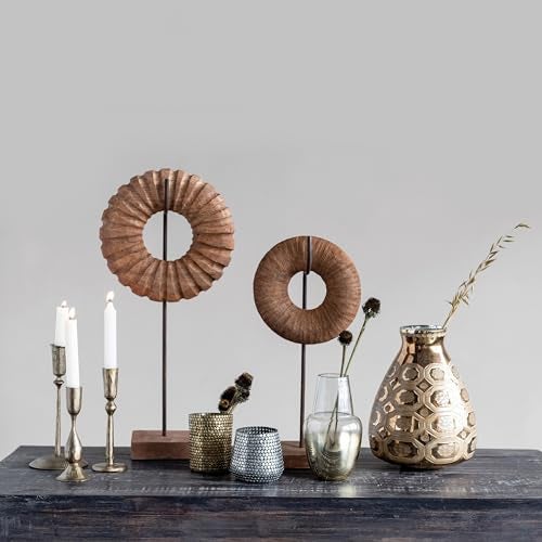 Creative Co-Op Hand-Forged Metal Taper, Antique Brass Finish Candle Holder - Image 4