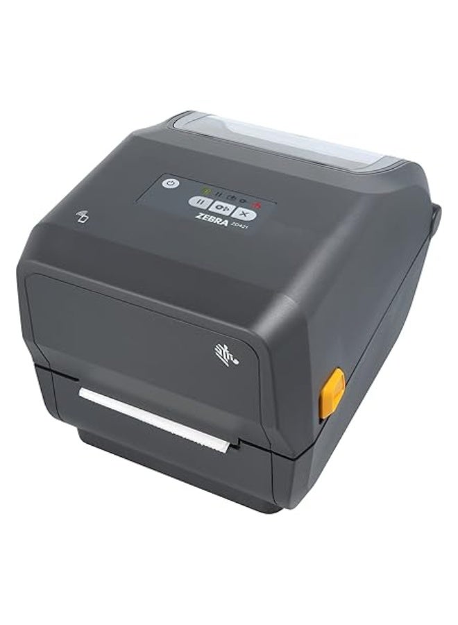 Zebra Technologies Zebra ZD421t Printer with Tear-Off Edge - 203 DPI - Direct Thermal Transfer - 104mm Max Print Width, BTLE, LAN, USB, USB Host Interfaces (ZD4A042-30EE0EZ). - Image 1