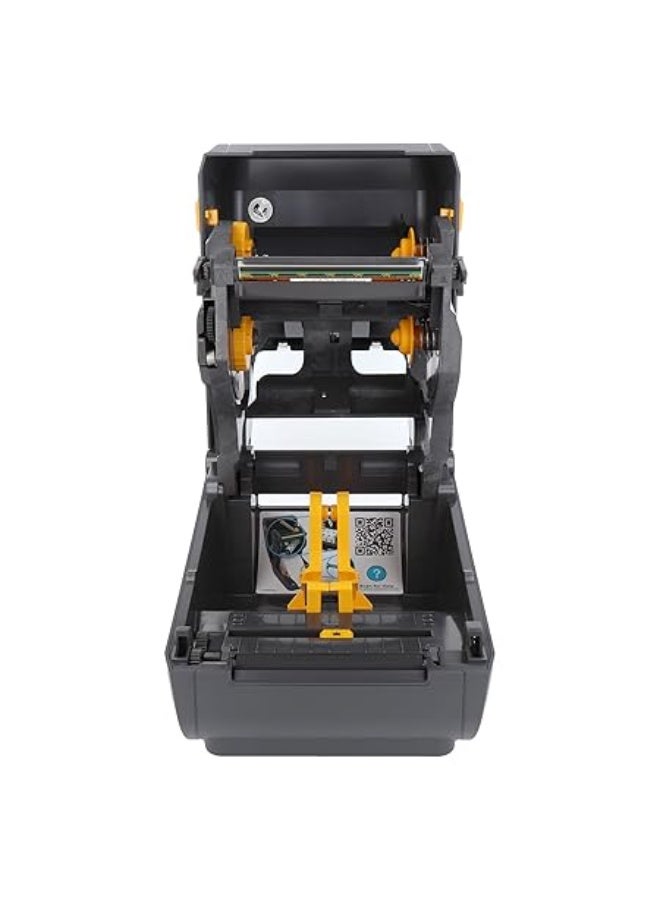 Zebra Technologies Zebra ZD421t Printer with Tear-Off Edge - 203 DPI - Direct Thermal Transfer - 104mm Max Print Width, BTLE, LAN, USB, USB Host Interfaces (ZD4A042-30EE0EZ). - Image 4