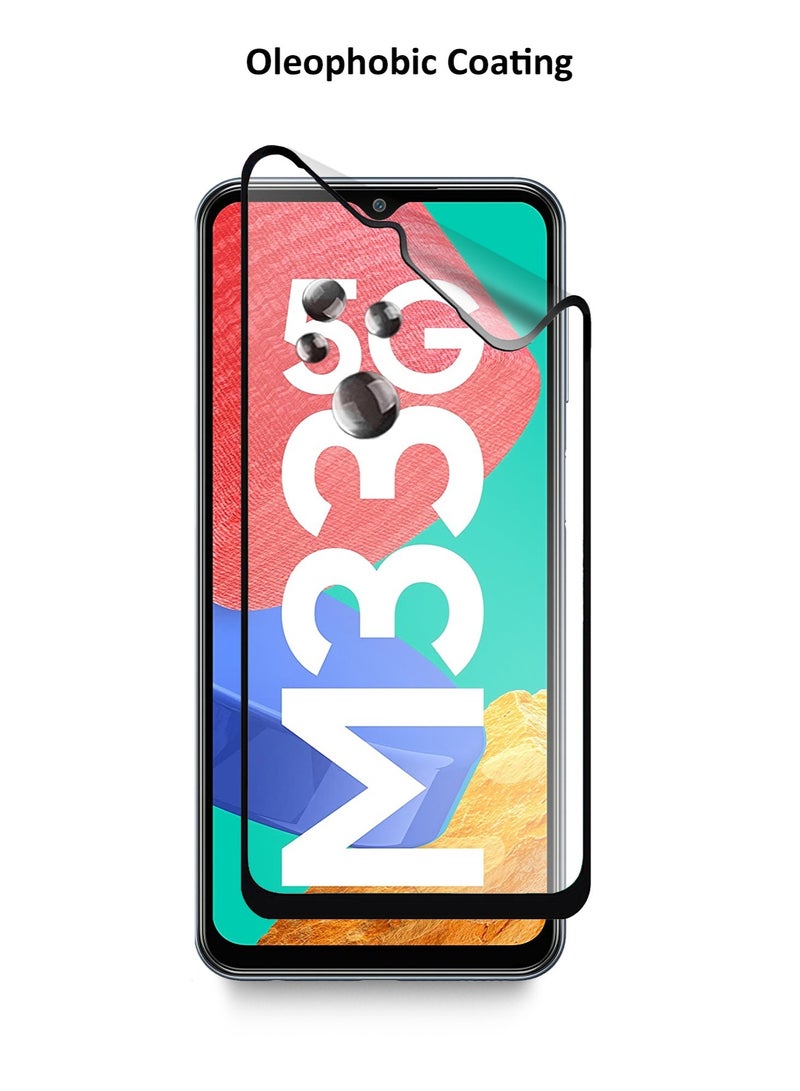 دبليو تيك سامسونج جالاكسي M33 5G 6.6 بوصة واقي شاشة سيراميك غير لامع بتغطية كاملة (MSCNMN) - شفاف / أسود - Image 5