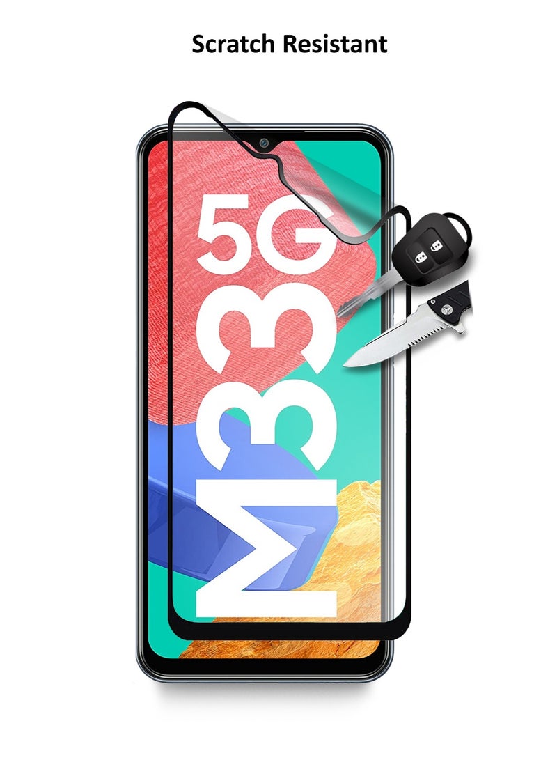 دبليو تيك سامسونج جالاكسي M33 5G 6.6 بوصة واقي شاشة سيراميك غير لامع بتغطية كاملة (MSCNMN) - شفاف / أسود - Image 4