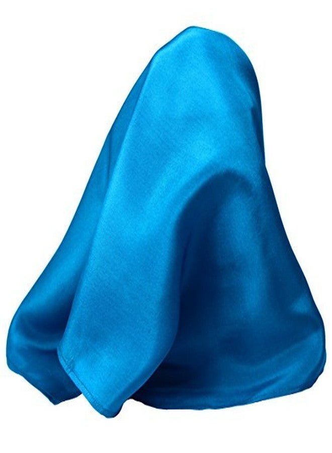 Royal Silk Fine Royal Blue 100% Silk Pocket Square Full-Sized 16"x16" - Image 1