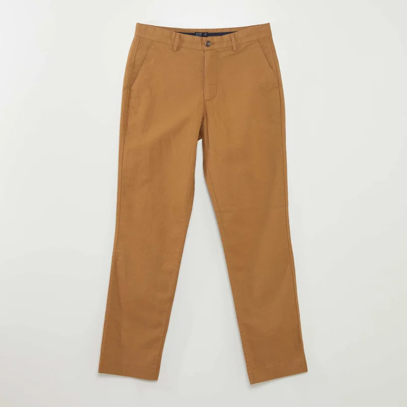 Kiabi Straight-Leg Chinos Beige