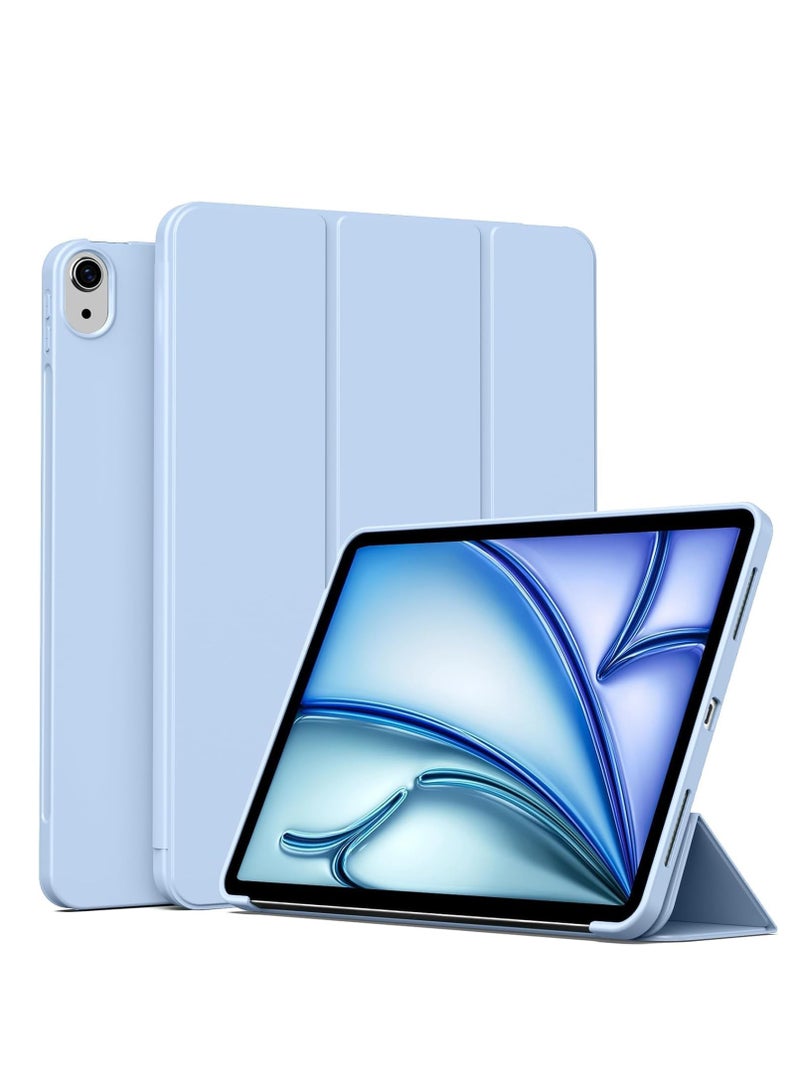 ELTRAZONE Case for iPad Air 11 Inch M2 2024, iPad Air 5th/4th Gen (10.9 Inch, 2022/2020) – Lightweight Thin Soft TPU Back Protective Case with Auto Sleep/Wake, Smart Folio Cover Light Blue - Image 1