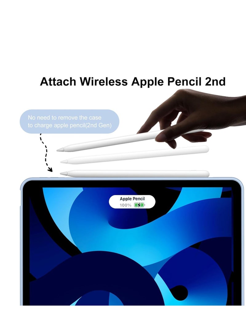 ELTRAZONE Case for iPad Air 11 Inch M2 2024, iPad Air 5th/4th Gen (10.9 Inch, 2022/2020) – Lightweight Thin Soft TPU Back Protective Case with Auto Sleep/Wake, Smart Folio Cover Light Blue - Image 4