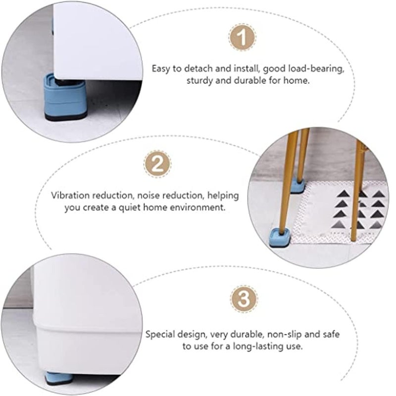 KitchEase Anti Vibration Pads for Washing Machine Shock Absorber Noise Cancelling Rubber Pads Washing Machine Feet Pads with Tread Grip Pack of 4 - Image 4
