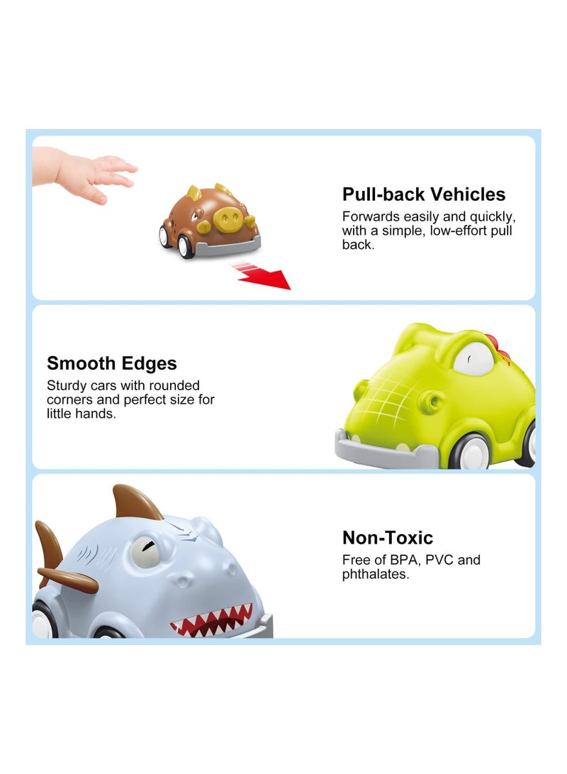 SYOSI Dinosaur Toy Truck Car Toys for Toddlers, 9 in 1 Carrier Trucks for 3 4 5 6 Years Old Boys and Girls, Friction Power Truck Transport Vehicles with Light and Sound, Toddlers Birthday Gift - Image 5