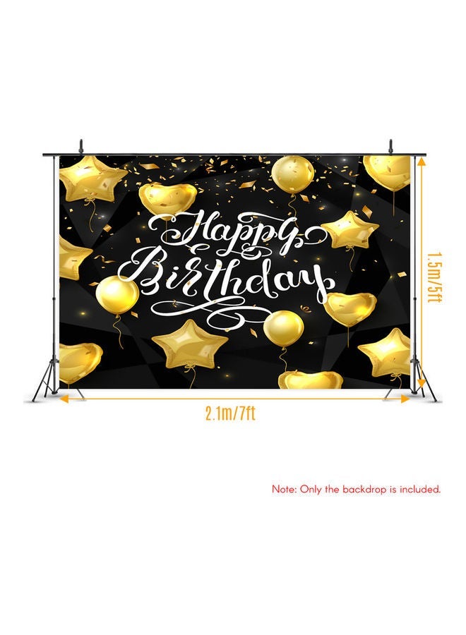 NIBEMINENT Backdrop Birthday Photography Background Cloth Black/Golden - Image 4