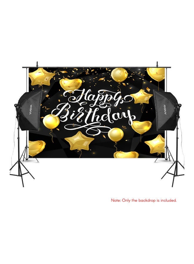 NIBEMINENT Backdrop Birthday Photography Background Cloth Black/Golden - Image 3