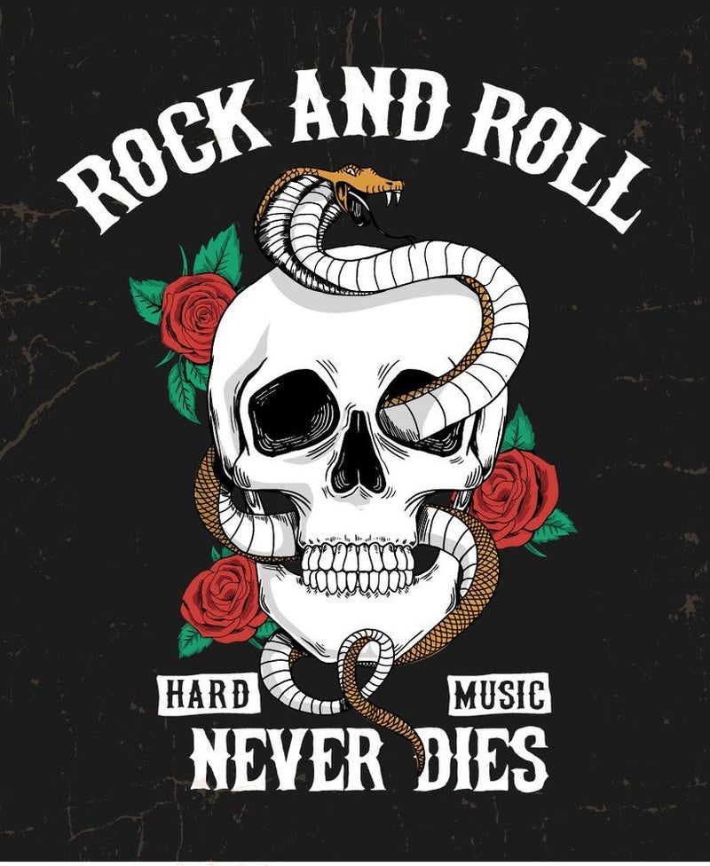 5 Ace rock and roll never dies wall sticker poster,god,motivational,game(size:12x18 inch),multicolor - Image 1