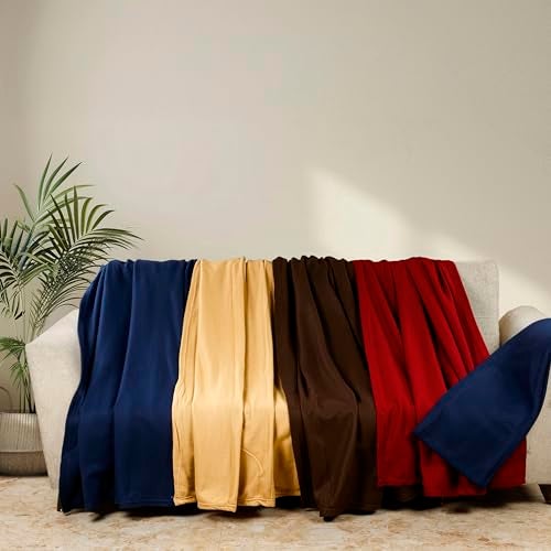 CHANDRAVATI Stylish Polar Fleece Single Bed AC Fleece Wool Blanket - 58x88 Inch || Skin Friendly || (4, Plain) - Image 5