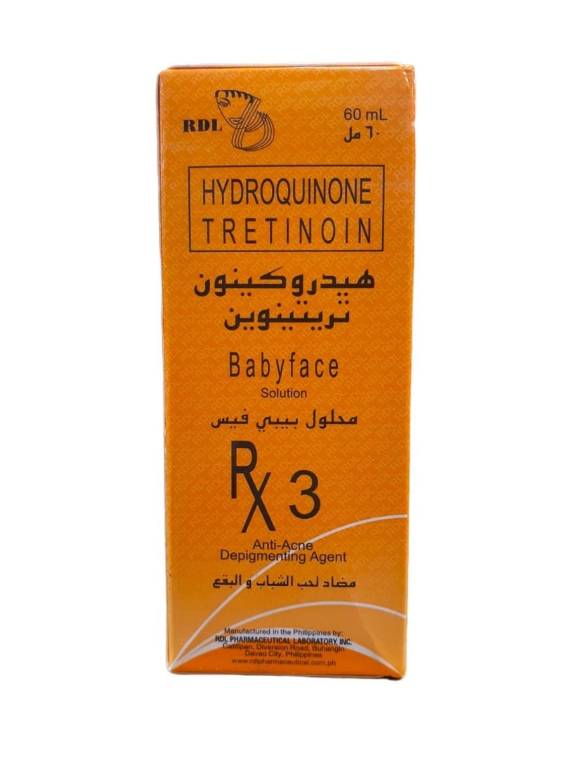 بيبي فيس هيدروكينون تريتينوين محلول شفاف 60 مل - Image 1