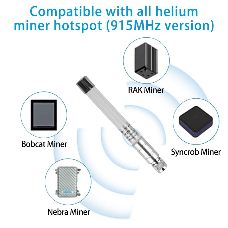 Meshnology Waterproof 915mhz Lora 5.8dbi Fiberglass Antenna with 10Ft Low Loss KMR195 Cable for Helium Hotspot RAK Nebra Bobcat 300 SenseCAP M1 Hotspot HNT Miner Heltec V3 Meshtastic Lora32 915MHz Lora Module - Image 3