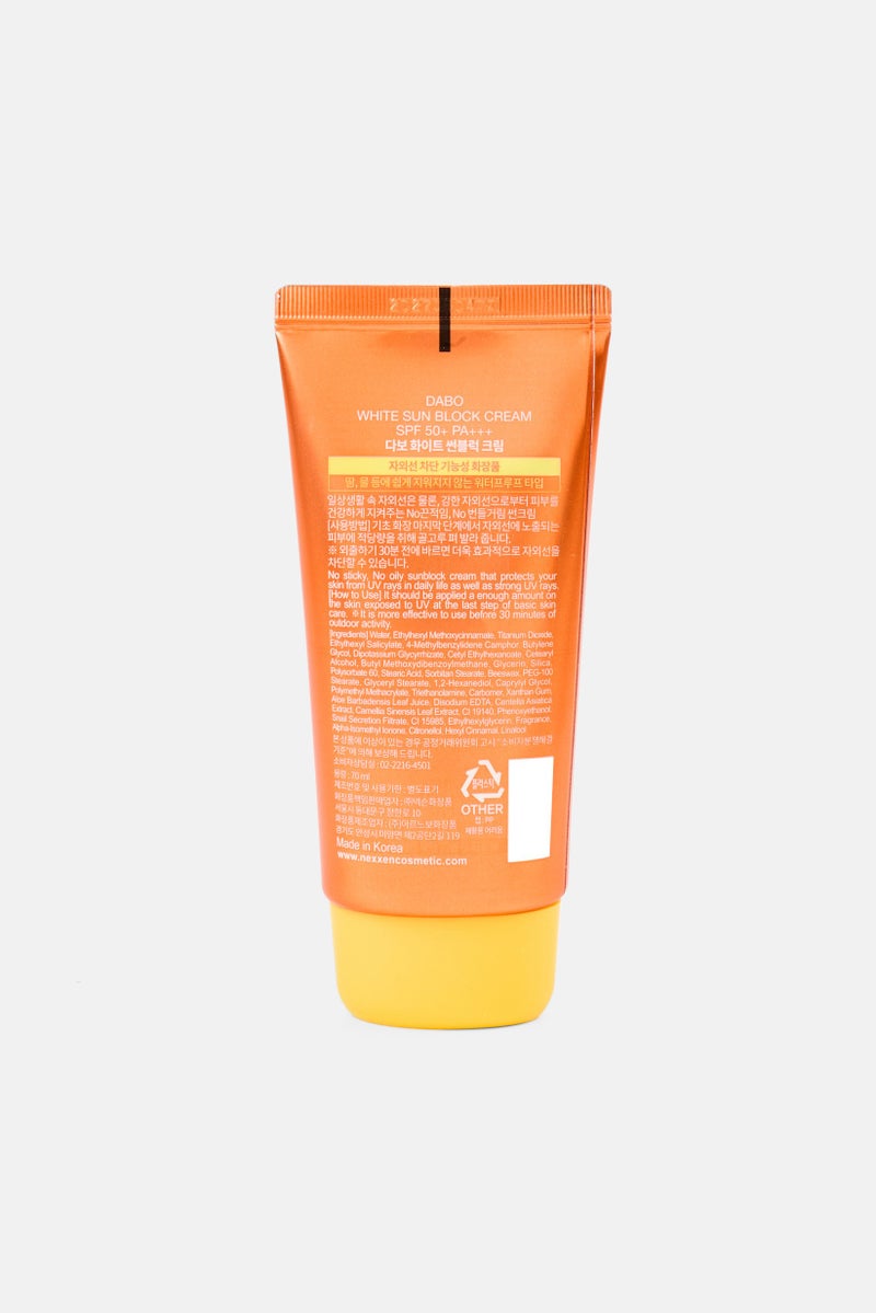 Dabo White Sunblock Cream SPF50 PA, 70ml - Image 3