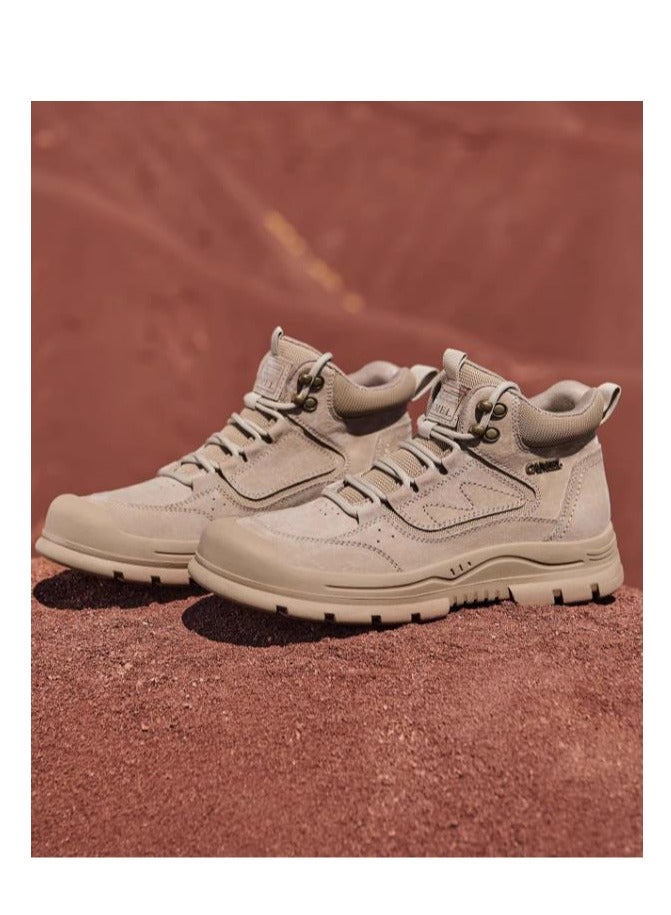 camel New Fashion Boots With High Height, Thick Sole, Anti Slip, Retro High Top, Outdoor Workwear, Martin Boots - Image 3