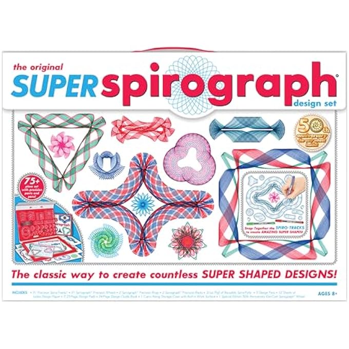 Spirograph SUPER 75-PIECE JUMBO KIT 50TH ANNIVERSARY EDITION - Image 1
