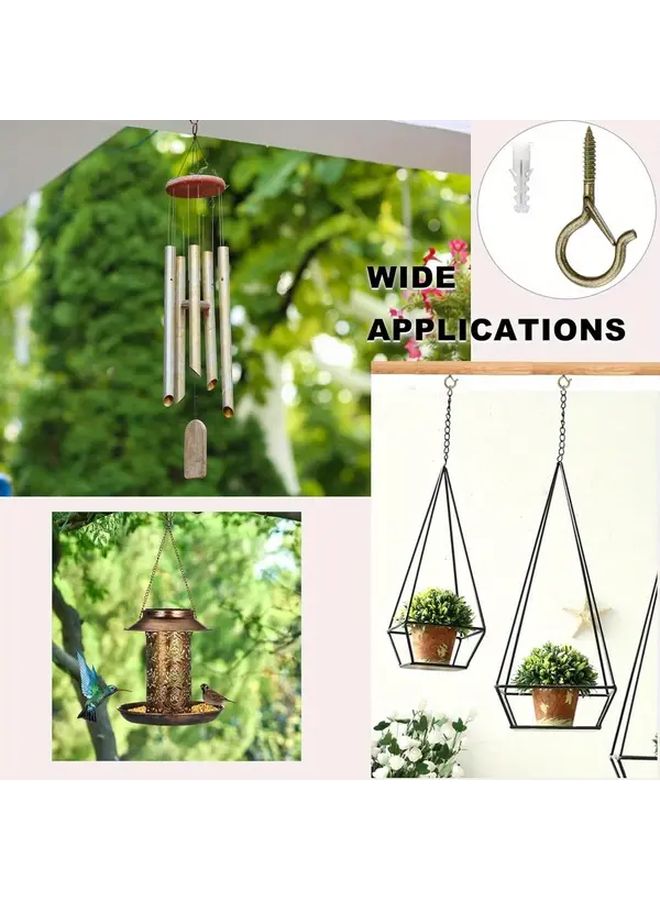 12 Pcs Heavy Duty Windproof Screw Hooks Metal Ceiling Mount For Outdoor Lights - Image 3