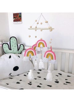 Excefore Baby Wind Chimes,Mobile Baby Cot Mobile Wind Chime Rattle Toy Macrame Rainbow Nursery Hanging Bed Bell Gift for Baby Nursery, Home Decoration, Unique Wind Chimes  - Image 3