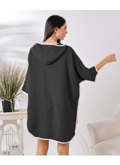 Destiny Hometex 4 Layer Muslin Hooded Adult Women's Poncho  - Image 5
