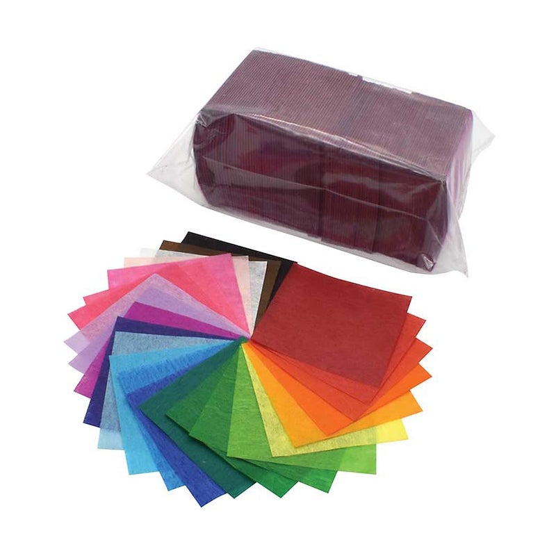 Spectra Deluxe Bleeding Art Tissue Squares 25 Assorted Colors 112 x 112 2500 Squares