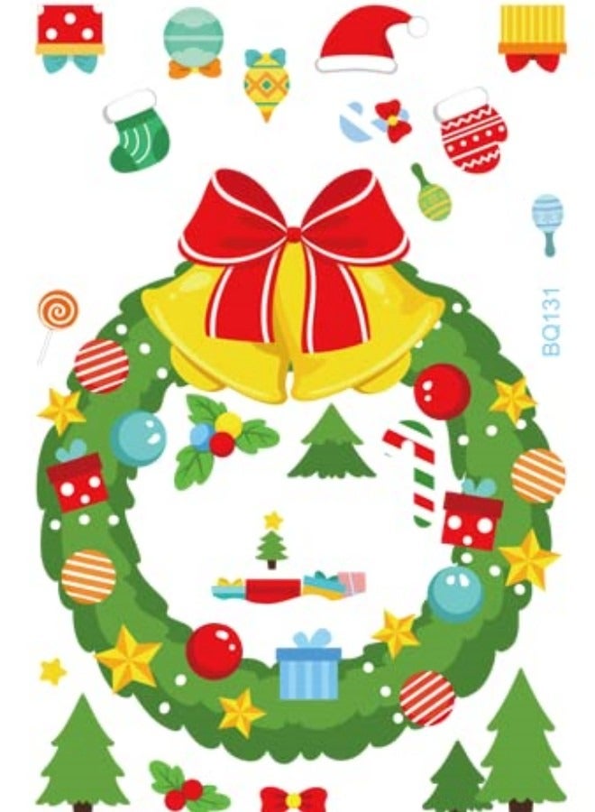 GGEROU Window Stickers for Glass, 6 Sheets Reusable Window Clings Sticker Decoration Santa Claus Reindeer Decals - Image 5