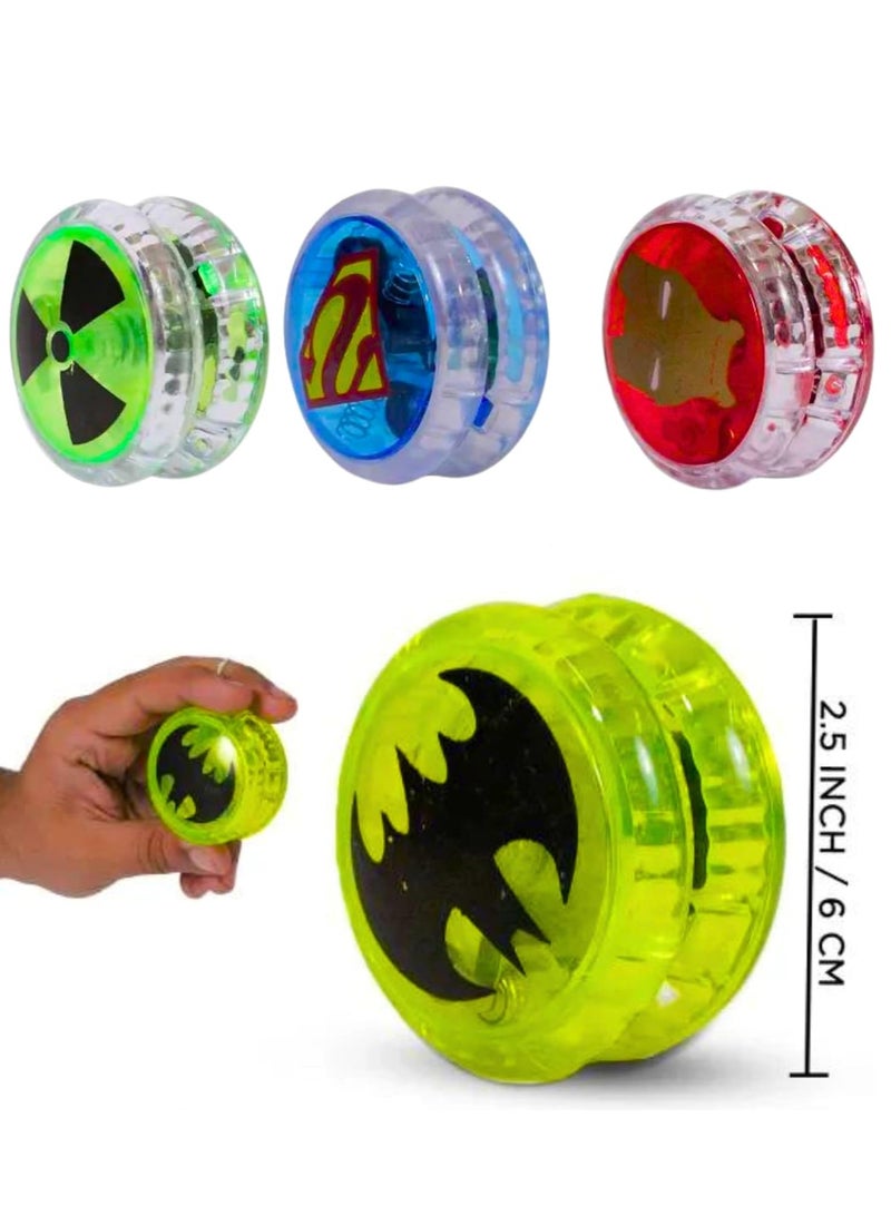 Superhero Flashing YoYo Toy for Kids, LED Light-Up High-Speed Yo-Yo Ball, Stress Relief Game, Fun Glowing Yoyo, Beginner-Friendly, Classic YoYo Gift for Children - Image 2