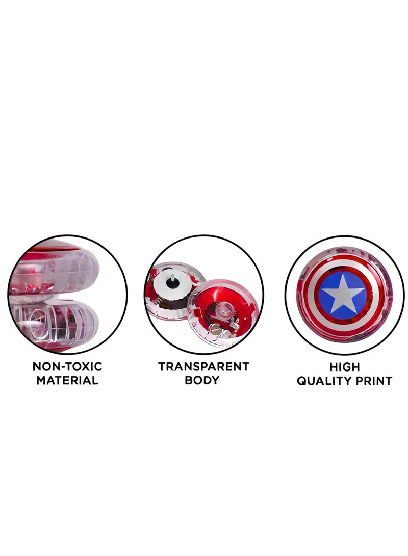 Superhero Flashing YoYo Toy for Kids, LED Light-Up High-Speed Yo-Yo Ball, Stress Relief Game, Fun Glowing Yoyo, Beginner-Friendly, Classic YoYo Gift for Children - Image 4