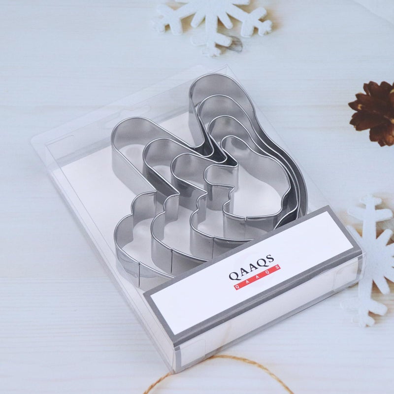 QAAQS Peace/Victory Hand Sign Fingers Cookie Cutter Set for Baking  5/4/3/2 Inch  4 Piece  Stainless Steel - Image 5