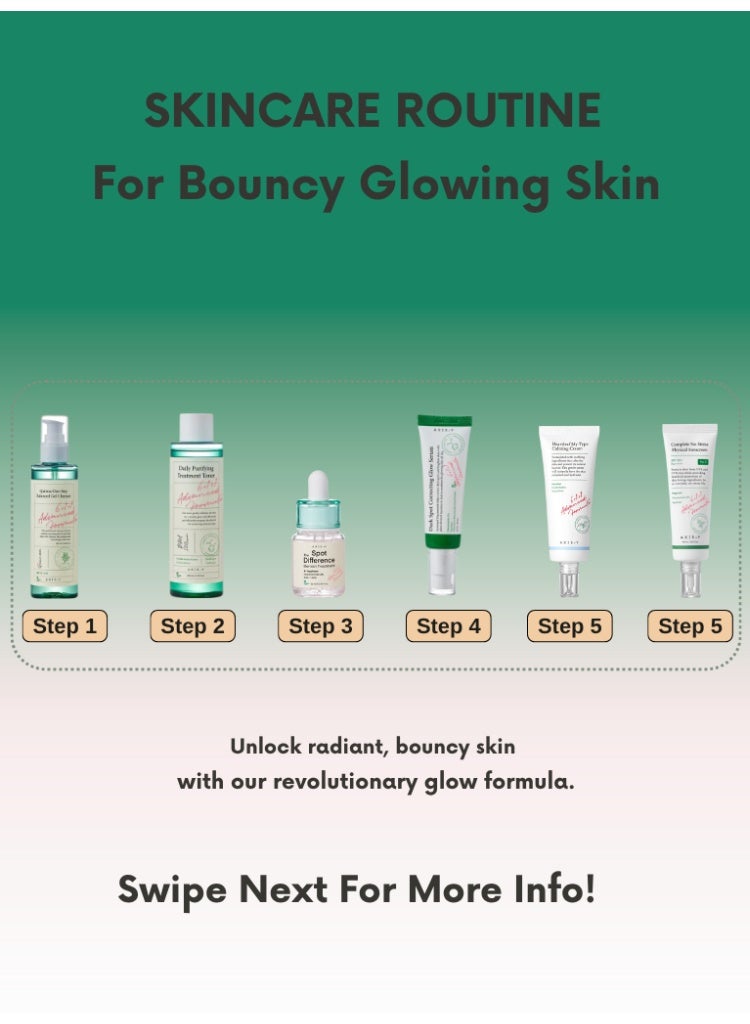 AXIS-Y Optimal Collection for Glowing Skin - Complete Skincare Routine with Purifying Cleansing Gel, Treatment Toner, Brightening Glow Serum, Soothing Calming Cream, and Protective Sunscreen (555ml) - Image 3