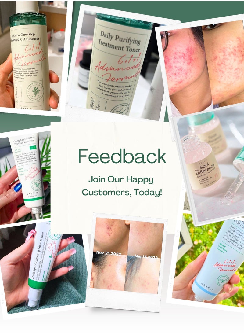 AXIS-Y Optimal Collection for Glowing Skin - Complete Skincare Routine with Purifying Cleansing Gel, Treatment Toner, Brightening Glow Serum, Soothing Calming Cream, and Protective Sunscreen (555ml)  - Image 3
