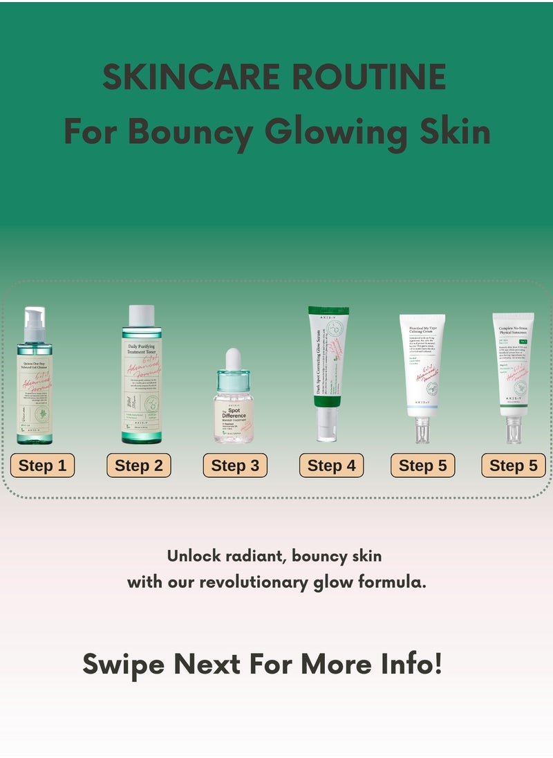 AXIS-Y Optimal Collection for Glowing Skin - Complete Skincare Routine with Purifying Cleansing Gel, Treatment Toner, Brightening Glow Serum, Soothing Calming Cream, and Protective Sunscreen (555ml)  - Image 4