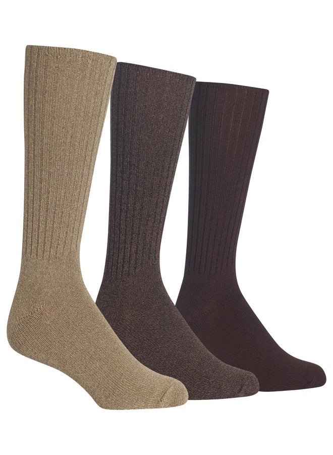 شابس جوارب رجالية متنوعة من تشابس (عبوة من 3 جوارب) رسمية، لون كاكي، مقاس 6-12 أمريكي - Image 1