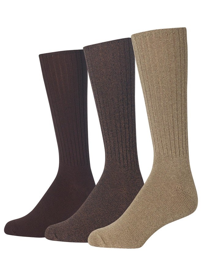 شابس جوارب رجالية متنوعة من تشابس (عبوة من 3 جوارب) رسمية، لون كاكي، مقاس 6-12 أمريكي - Image 4