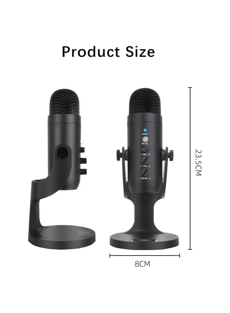 Jmary Professional Condenser MC-PW8 Desktop USB Recording And Live Microphone For PC Computer Laptop - Image 2