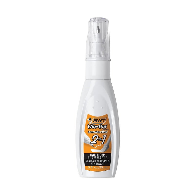 BIC 15ml Bottle Wite-Out 2 in 1 Correction Fluid (BICWOPFP11),White - Image 5