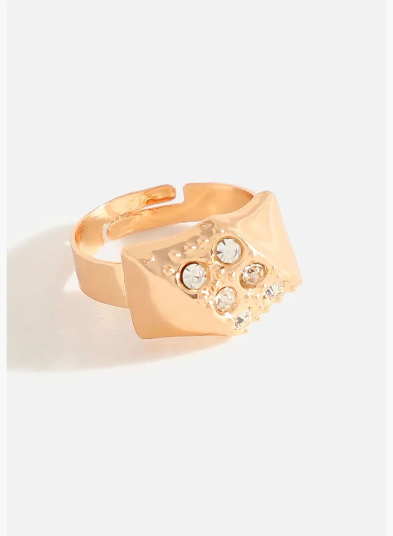 SOHI Gold Plated Designer Stone Necklace