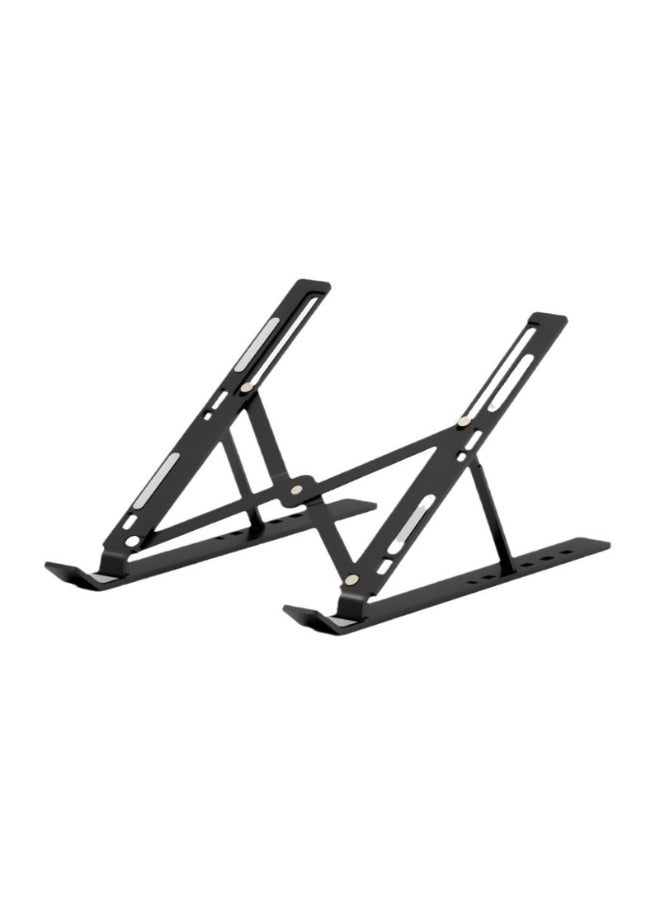 Adjustable Laptop Stand Foldable Aluminum Alloy Tablet Stand 7-Levels Angles Computer Stand,Black - Image 2